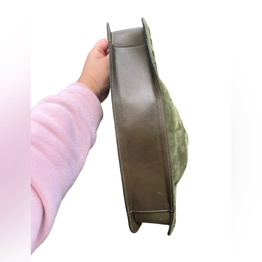 SOLD Vintage Coach West End Olive Suede Hobo Shoulder Bag #9476 - Picture 5 of 11